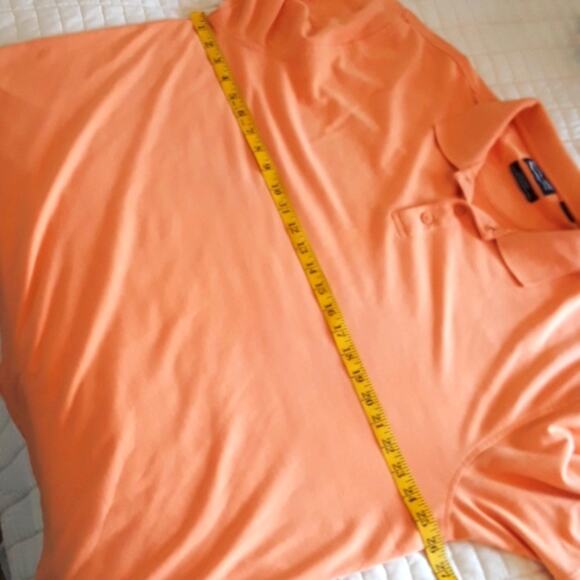 Mens Sz XL Orange Cool Skin Moisture Wicking Breathable SS Polo Golf Shirt - Picture 8 of 11